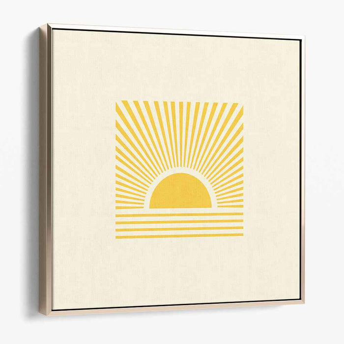 Dawn's Essence: Minimalist Sunrise Canvas Art Print