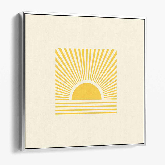 Dawn's Essence: Minimalist Sunrise Canvas Art Print