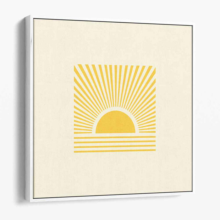 Dawn's Essence: Minimalist Sunrise Canvas Art Print