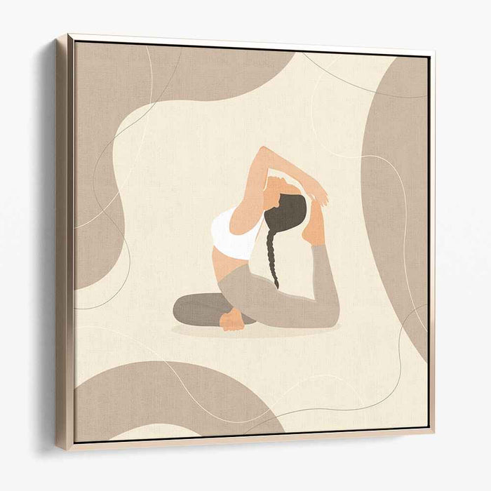 Gossamer Whispers: Minimalist Feminine Grace Canvas Art Print