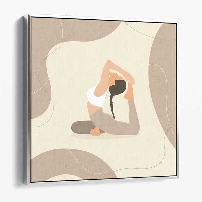 Gossamer Whispers: Minimalist Feminine Grace Canvas Art Print