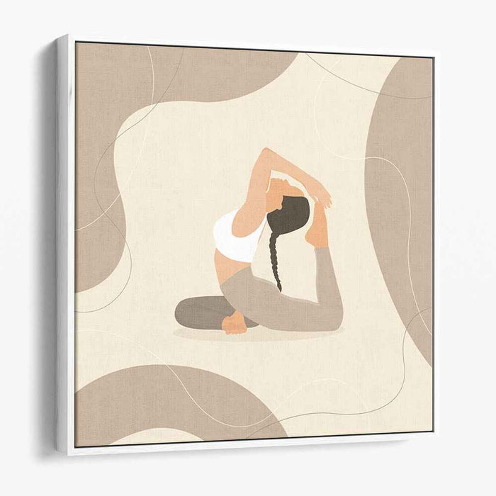 Gossamer Whispers: Minimalist Feminine Grace Canvas Art Print
