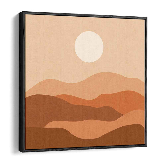 Terrain Whispers: Minimalist Earth Tone Landscape Canvas Art Print