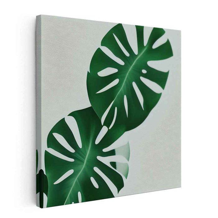 Leaf Reverie: Minimalist Monstera Leaf Botanical Art Print