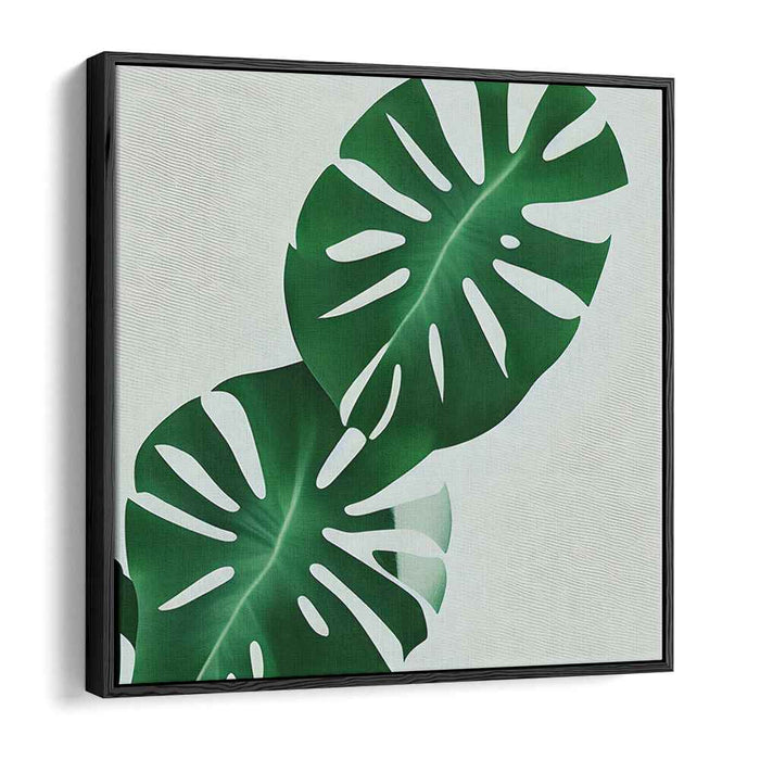 Leaf Reverie: Minimalist Monstera Leaf Botanical Art Print