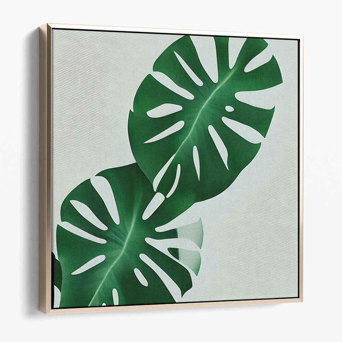 Leaf Reverie: Minimalist Monstera Leaf Botanical Art Print