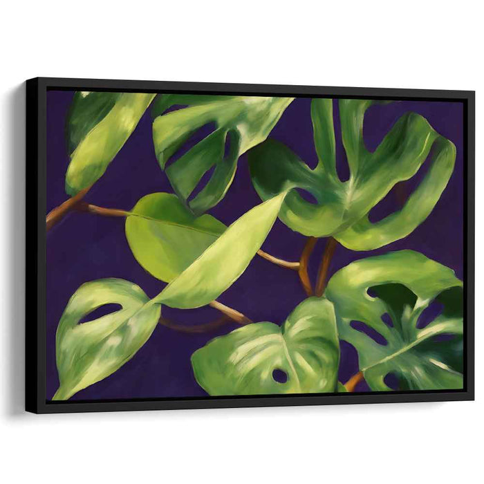 Tropical Jungle Splendor: Monstera Delight Canvas Art Print