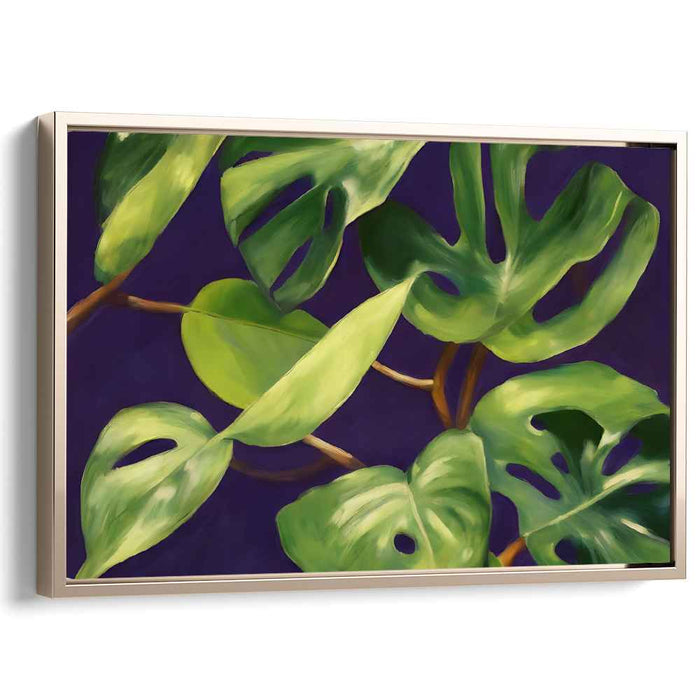 Tropical Jungle Splendor: Monstera Delight Canvas Art Print