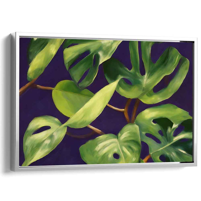 Tropical Jungle Splendor: Monstera Delight Canvas Art Print