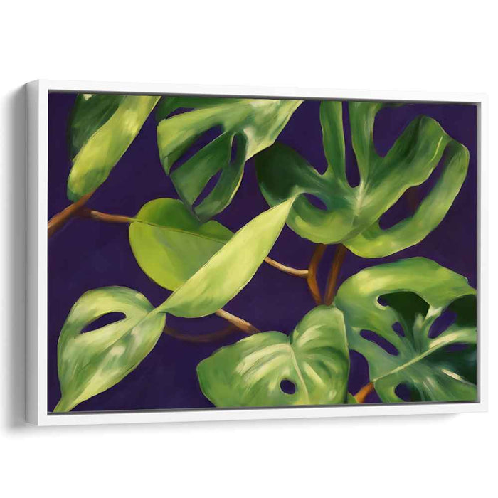 Tropical Jungle Splendor: Monstera Delight Canvas Art Print