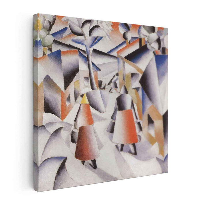 Morning in the Village after Snowstorm (1913) by Kazimir Malevich