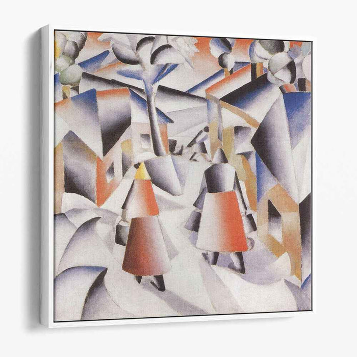 Morning in the Village after Snowstorm (1913) by Kazimir Malevich