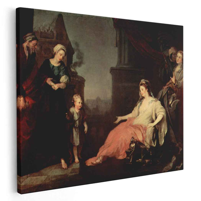 Moses Brought Before Pharaoh's Daughter (1746) by William Hogarth