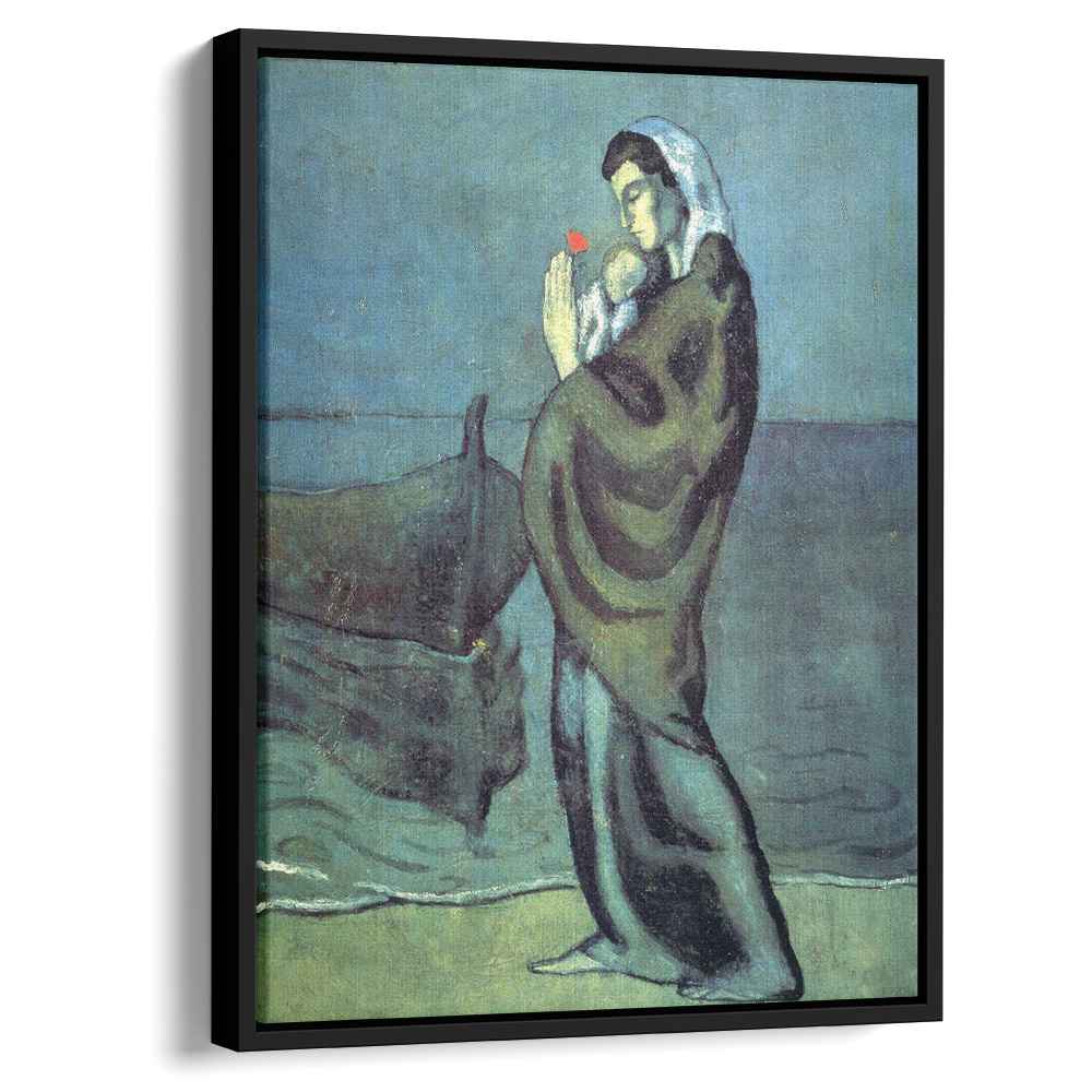 Mother and child on the beach (1902) by Pablo Picasso - Canvas