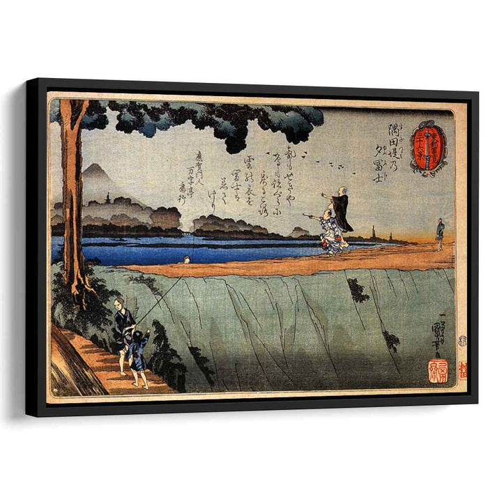 Mount Fuji from the Sumida River embankment (1842) by Utagawa Kuniyoshi