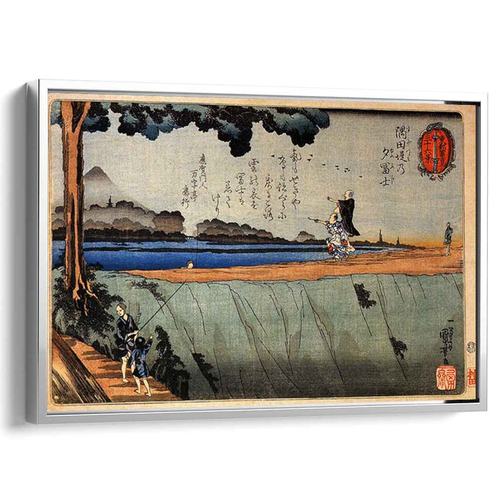 Mount Fuji from the Sumida River embankment (1842) by Utagawa Kuniyoshi