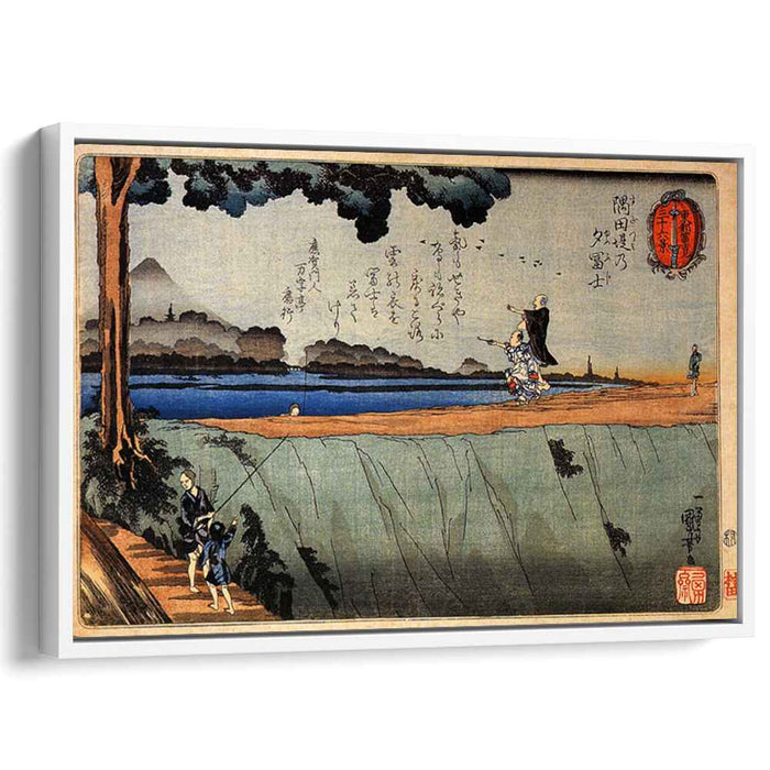 Mount Fuji from the Sumida River embankment (1842) by Utagawa Kuniyoshi