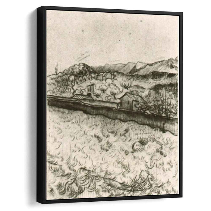 Mountain Landscape Seen across the Walls 2 (1889) by Vincent van Gogh