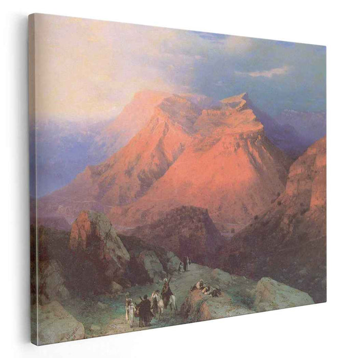 Mountain Village Gunib in Daghestan View from the East (1869) by Ivan Aivazovsky