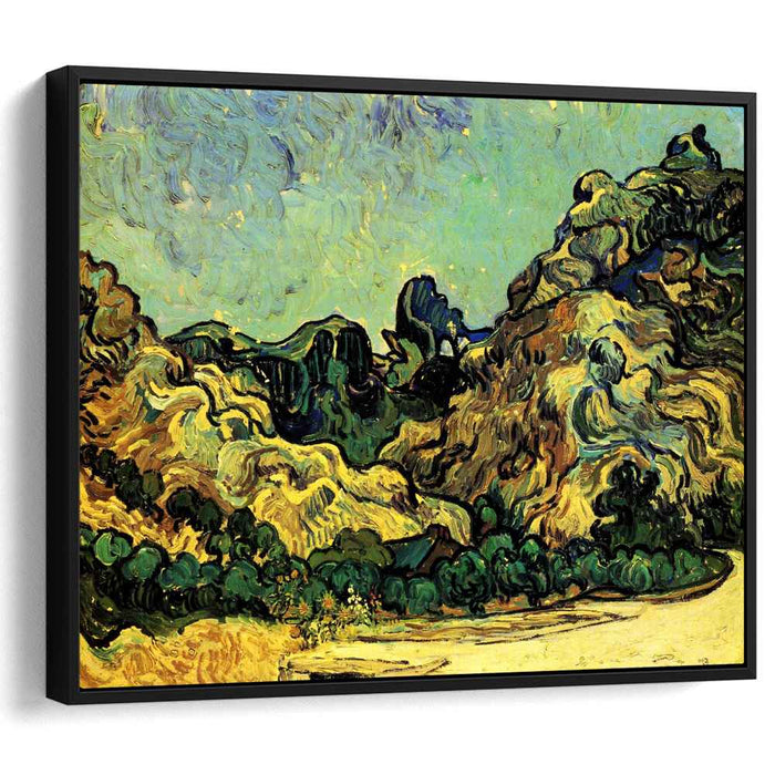 Mountains at Saint-Remy with Dark Cottage (1889) by Vincent van Gogh