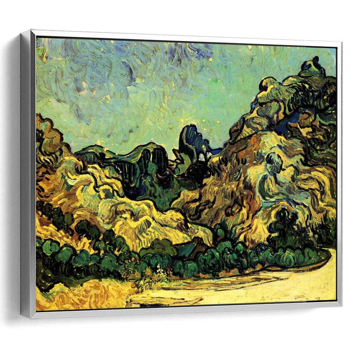 Mountains at Saint-Remy with Dark Cottage (1889) by Vincent van Gogh