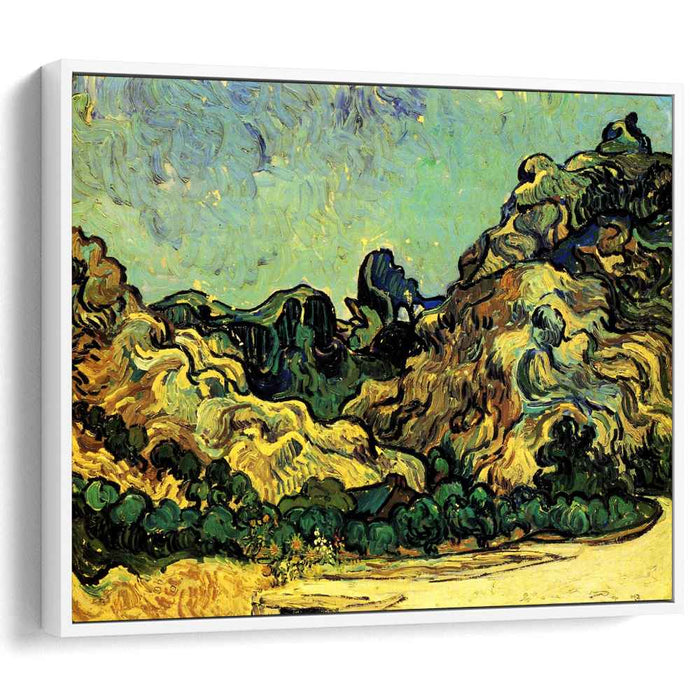 Mountains at Saint-Remy with Dark Cottage (1889) by Vincent van Gogh