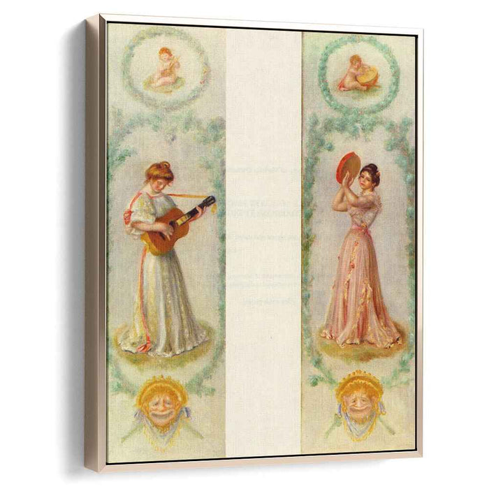 Music (two paintings) (1895) by Pierre-Auguste Renoir