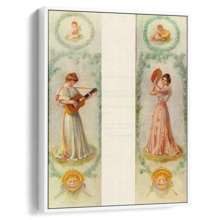 Music (two paintings) (1895) by Pierre-Auguste Renoir
