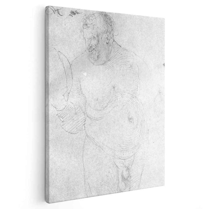 Naked man with mirror (1512) by Albrecht Durer