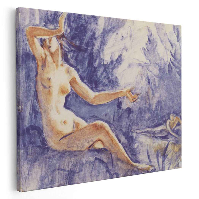 Narcissus and the nymph Echo. Etude (1917) by Zinaida Serebriakova