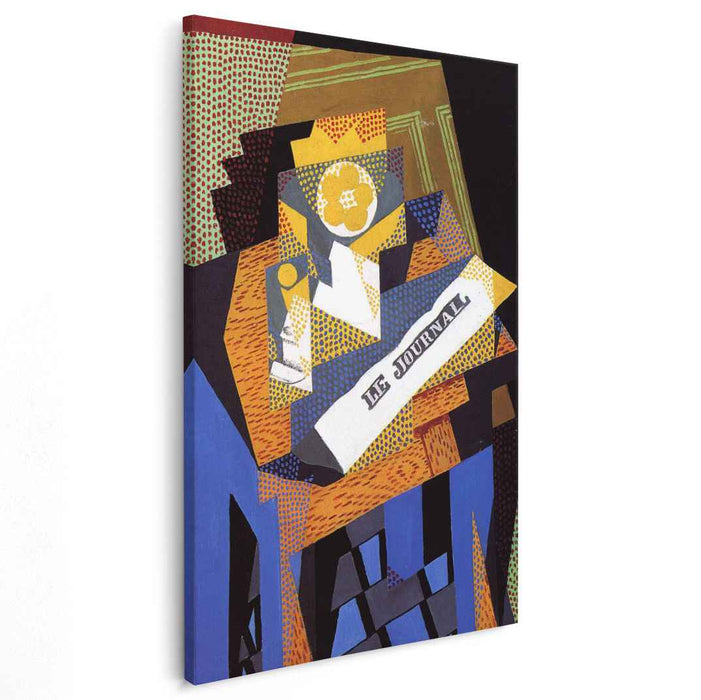 Newspaper and Fruit Dish (1916) by Juan Gris