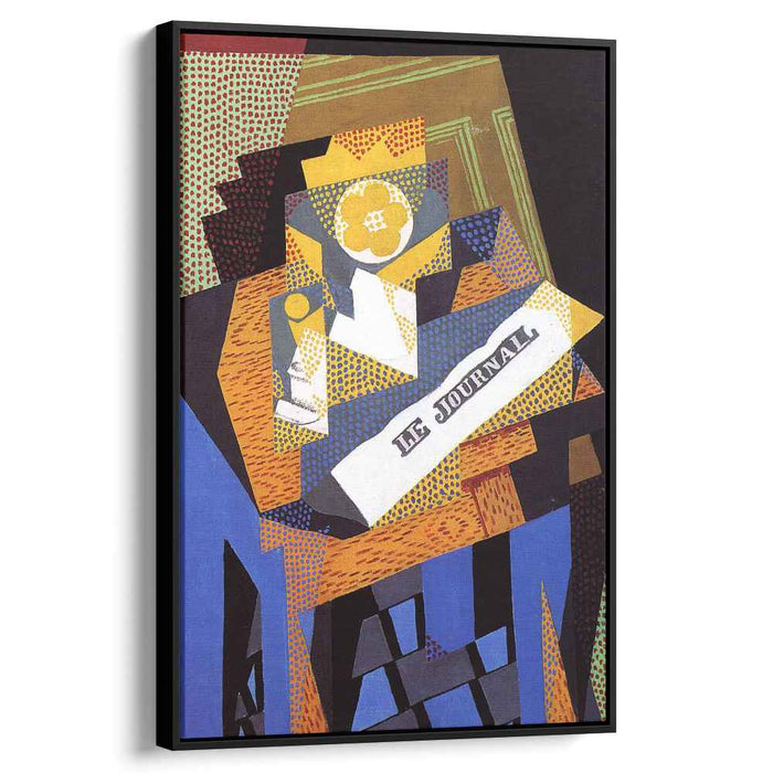 Newspaper and Fruit Dish (1916) by Juan Gris