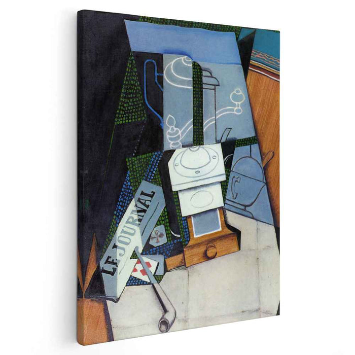 Newspaper with Coffee Mill (1915) by Juan Gris