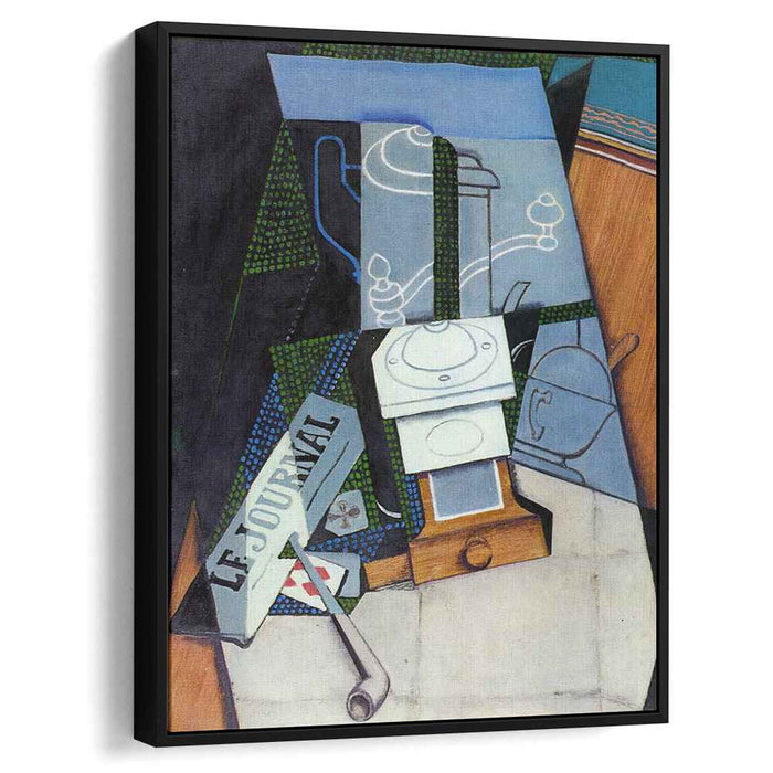 Newspaper with Coffee Mill (1915) by Juan Gris