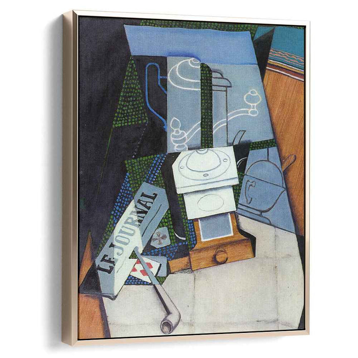 Newspaper with Coffee Mill (1915) by Juan Gris