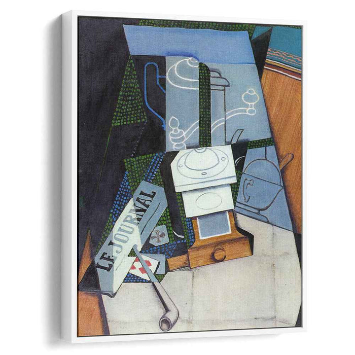 Newspaper with Coffee Mill (1915) by Juan Gris