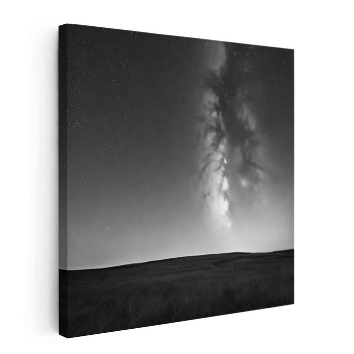 Starry Ink Universe: Monochrome Milky Way Nightscape