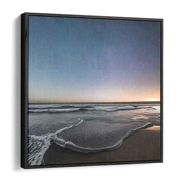 Twilight Tide: Serene Ocean Sunset Canvas Art Print