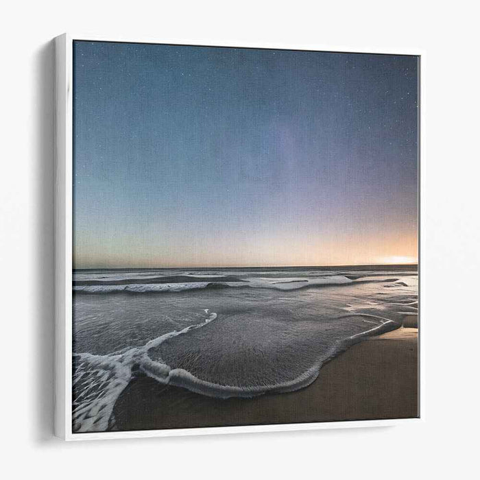 Twilight Tide: Serene Ocean Sunset Canvas Art Print