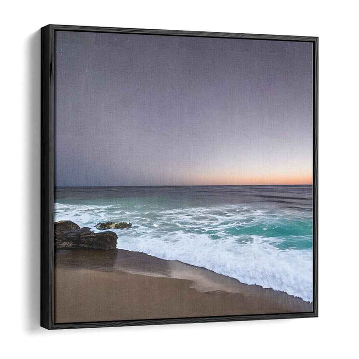 Seaside Sunset Serenade: Coastal Evening Canvas Art Print
