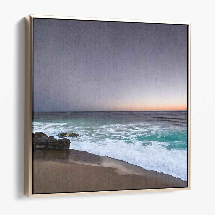 Seaside Sunset Serenade: Coastal Evening Canvas Art Print
