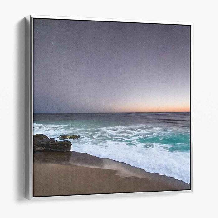 Seaside Sunset Serenade: Coastal Evening Canvas Art Print