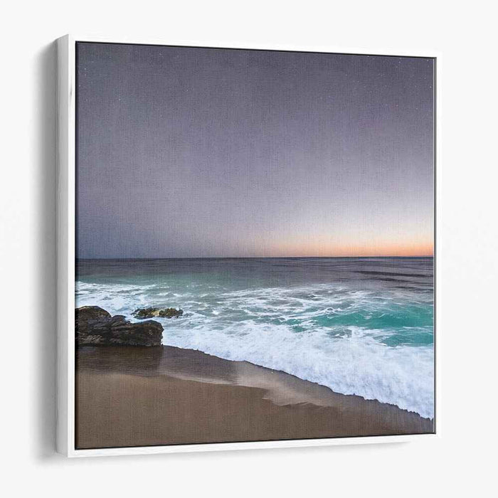 Seaside Sunset Serenade: Coastal Evening Canvas Art Print