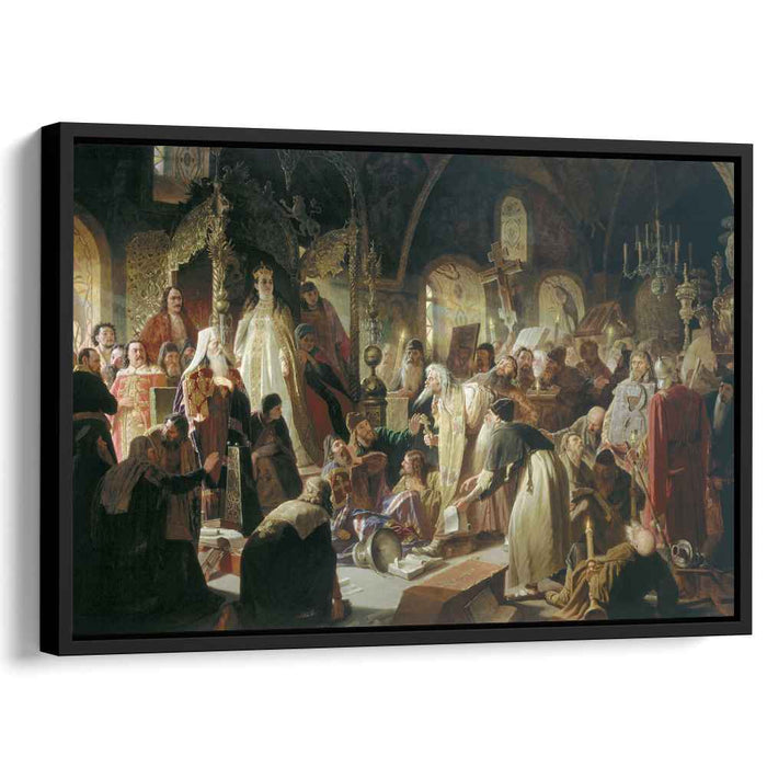 Nikita Pustosviat. Dispute on the Confession of Faith (1881) by Vasily Perov