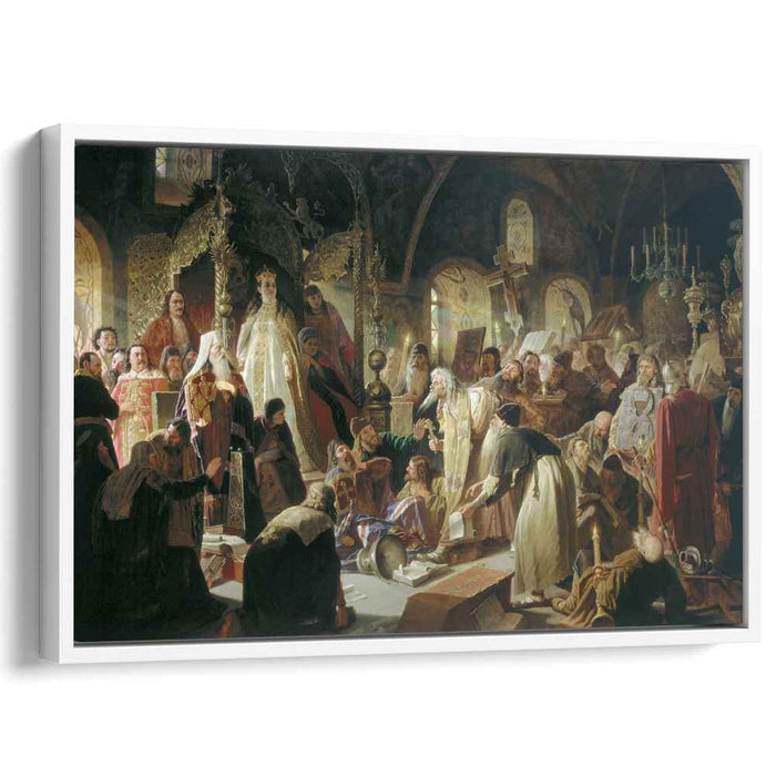 Nikita Pustosviat. Dispute on the Confession of Faith (1881) by Vasily Perov