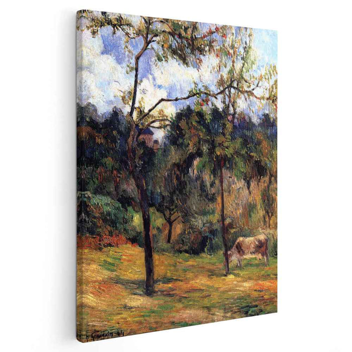 Normandy Landscape: Cow in a Meadow (1884) by Paul Gauguin