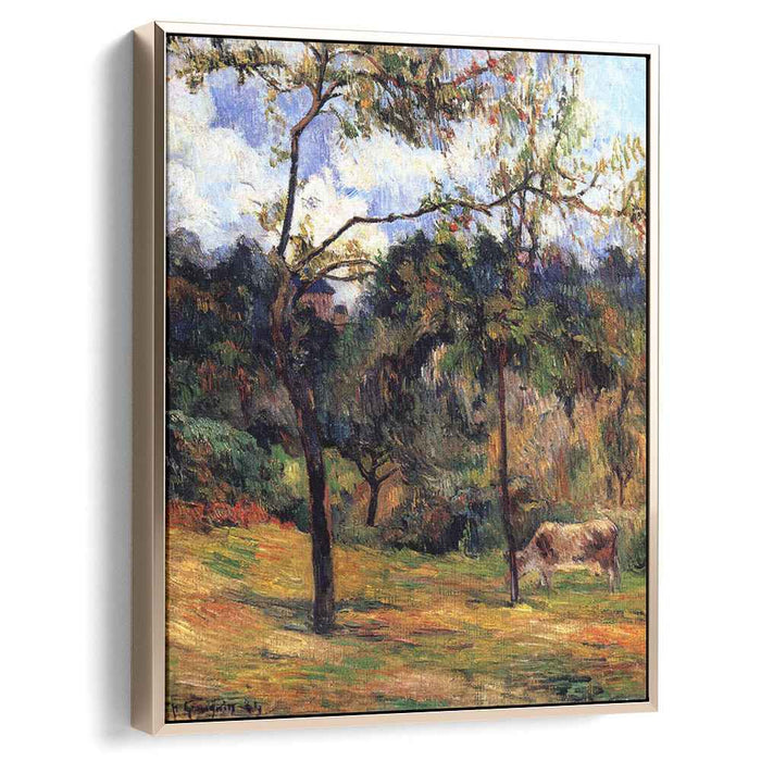 Normandy Landscape: Cow in a Meadow (1884) by Paul Gauguin