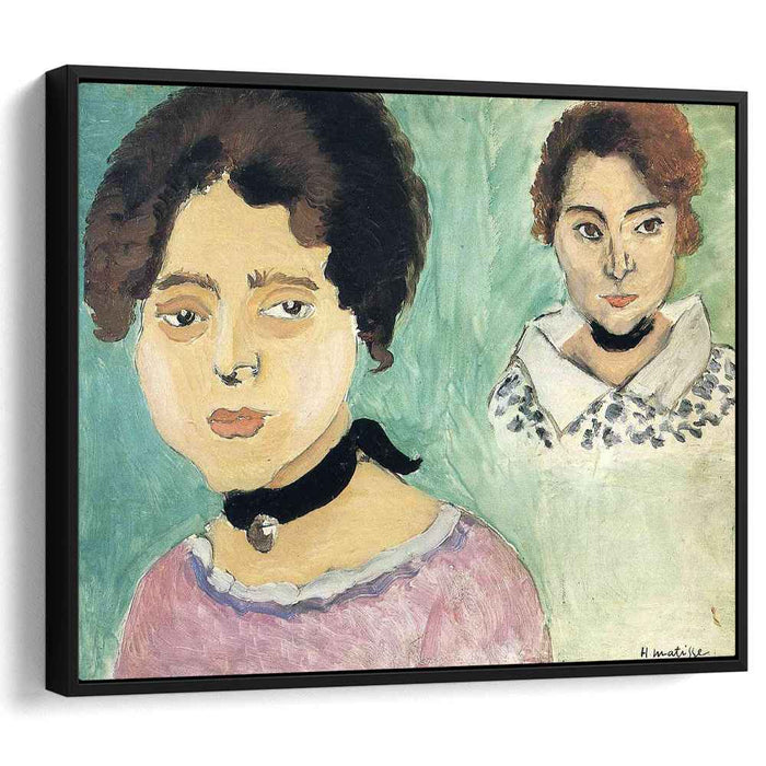Double Portrait of Marguerite on Green Background (1919) by Henri Matisse