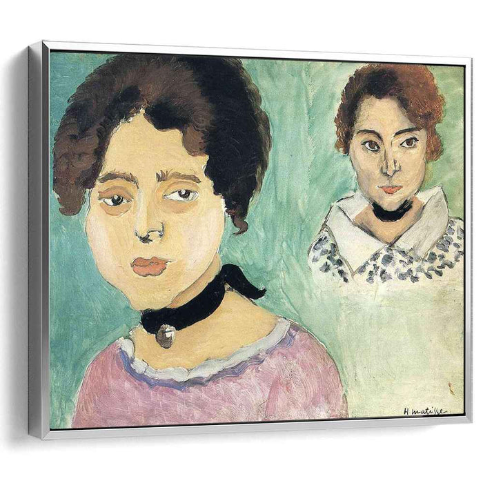 Double Portrait of Marguerite on Green Background (1919) by Henri Matisse