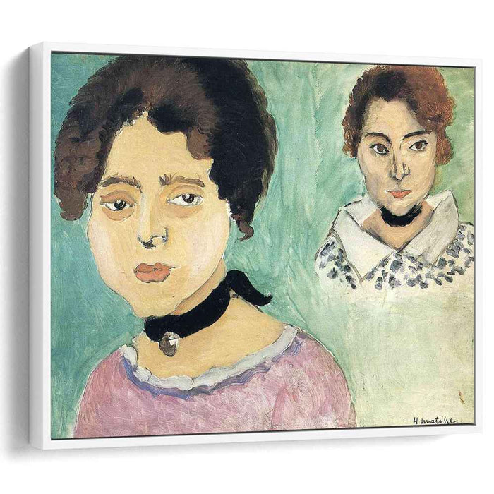 Double Portrait of Marguerite on Green Background (1919) by Henri Matisse